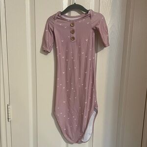 Caden Lane Pink Heart Button Dress